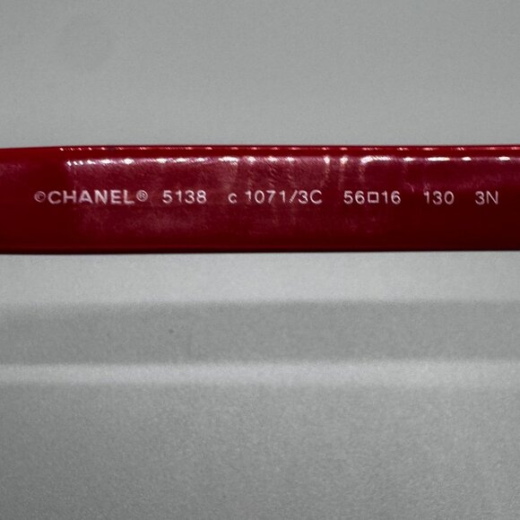 Authentic Chanel Colorful Blue/Red Rainbow Logo Oversized Frame Sunglasses 5138 - Picture 7 of 16